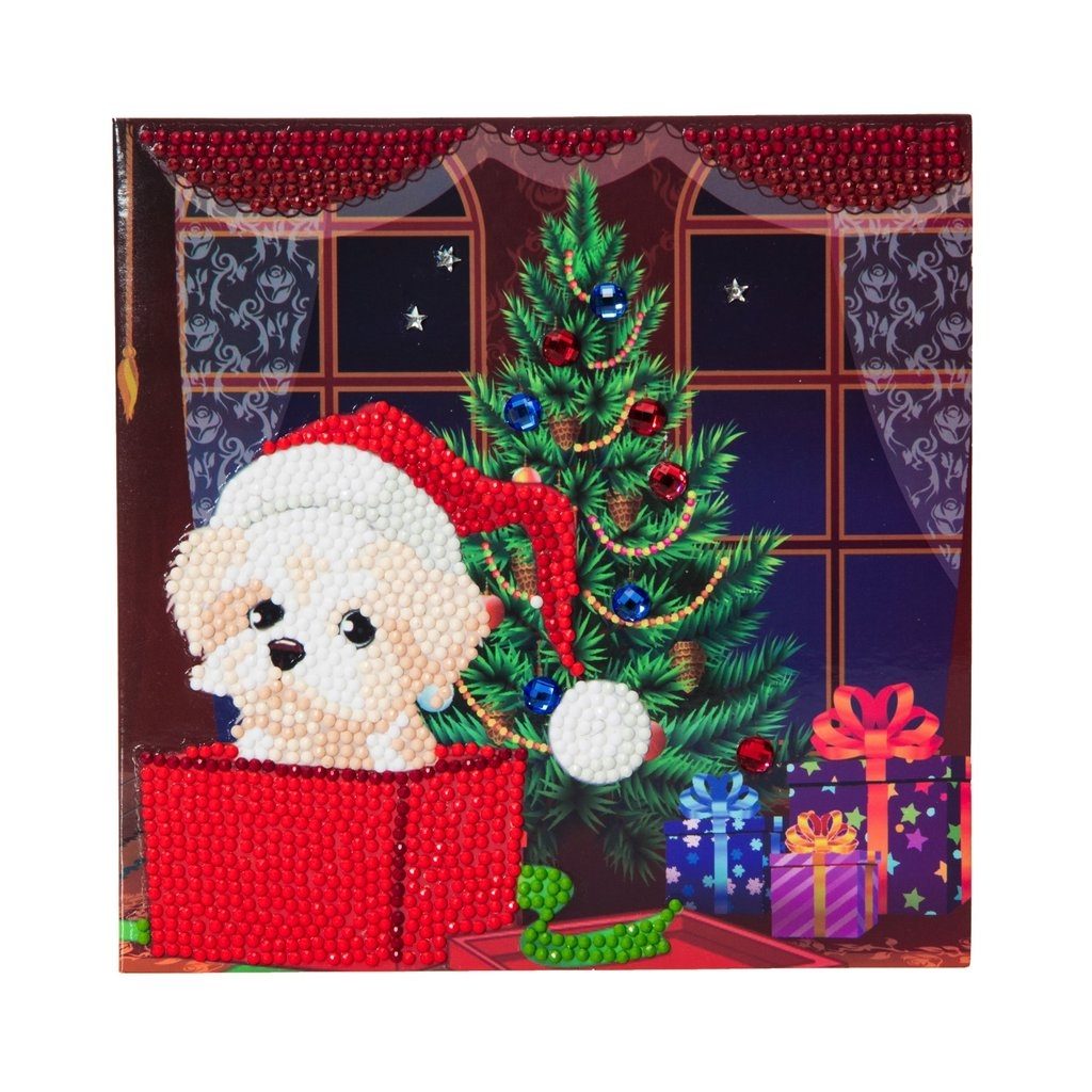 Download Puppy For Christmas Make Your Own Diy Crystal Art Card Kit Diamond Art Painting Arts Crafts Crystal Art Cards Cromartie Hobbycraft Limited 3D SVG Files Ideas | SVG, Paper Crafts, SVG File