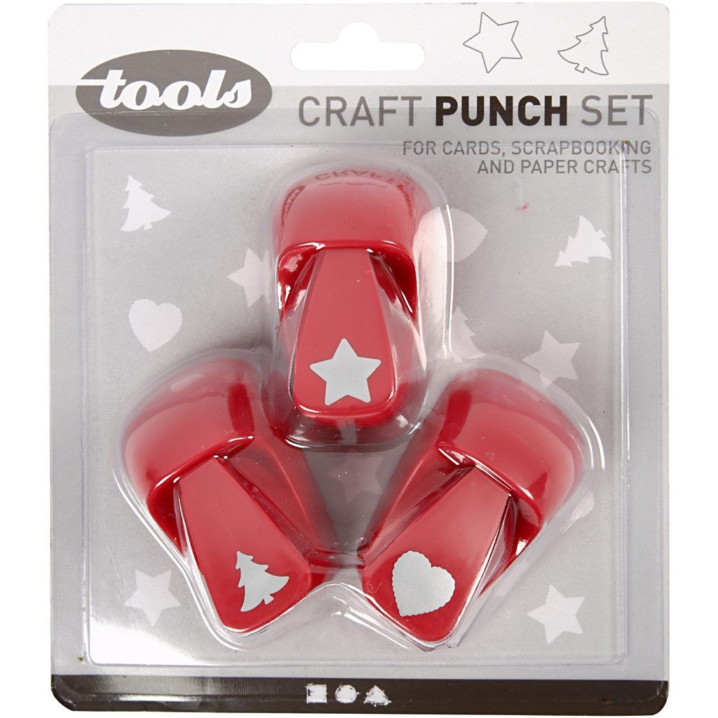 Download Paper Craft Punches Star Heart Tree 16mm 3pc Cromartie Hobbycraft Limited Yellowimages Mockups