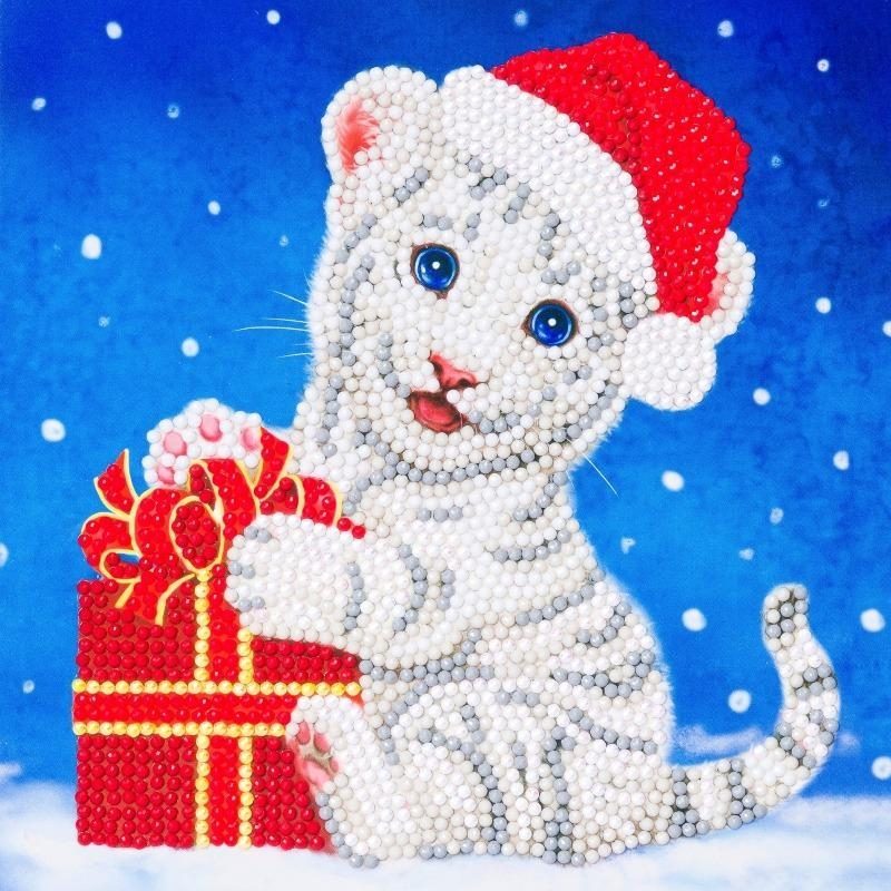 Download Christmas White Tiger Make Your Own Diy Crystal Art Card Kit Diamond Art Painting Arts Crafts Crystal Art Cards Cromartie Hobbycraft Limited PSD Mockup Templates